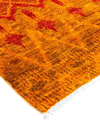Contemporary Modern Orange Wool Area Rug 5' 0" x 8' 0" - Solo Rugs