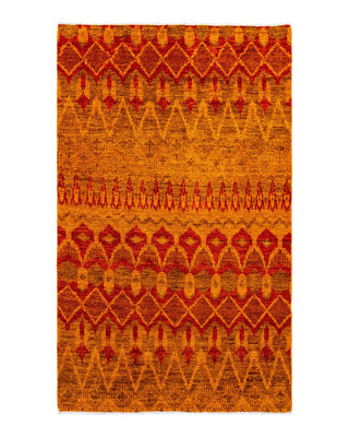 Contemporary Modern Orange Wool Area Rug 5' 0" x 8' 0" - Solo Rugs