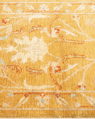 Contemporary Eclectic Yellow Wool Runner 2' 6" x 8' 8" - Solo Rugs
