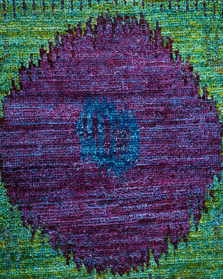 Contemporary Modern Purple Wool Area Rug 9' 0" x 12' 0" - Solo Rugs