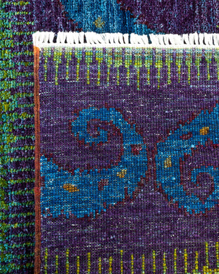 Contemporary Modern Purple Wool Area Rug 9' 0" x 12' 0" - Solo Rugs