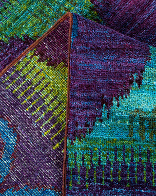 Contemporary Modern Purple Wool Area Rug 9' 0" x 12' 0" - Solo Rugs