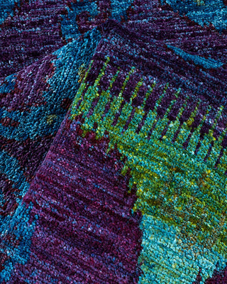 Contemporary Modern Purple Wool Area Rug 9' 0" x 12' 0" - Solo Rugs
