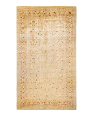 Contemporary Eclectic Ivory Wool Area Rug 8' 2" x 14' 1" - Solo Rugs