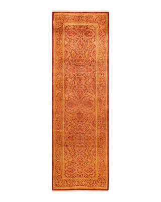 Traditional Mogul Orange Wool Runner 2' 7" x 7' 10" - Solo Rugs