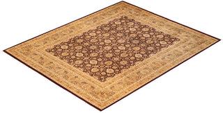 Traditional Mogul Red Wool Area Rug 8' 2" x 10' 1" - Solo Rugs