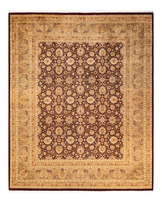 Traditional Mogul Red Wool Area Rug 8' 2" x 10' 1" - Solo Rugs