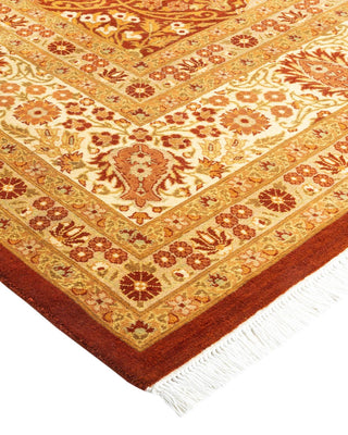 Traditional Mogul Orange Wool Area Rug 8' 2" x 10' 10" - Solo Rugs