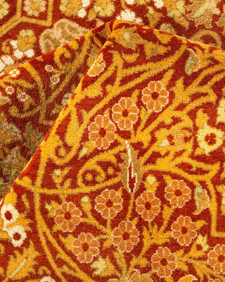 Traditional Mogul Orange Wool Area Rug 8' 2" x 10' 10" - Solo Rugs