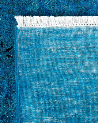 Contemporary Fine Vibrance Light Blue Wool Area Rug 9' 3" x 9' 7" - Solo Rugs