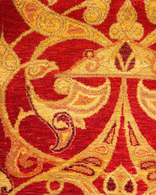 Traditional Mogul Orange Wool Area Rug 8' 0" x 10' 4" - Solo Rugs
