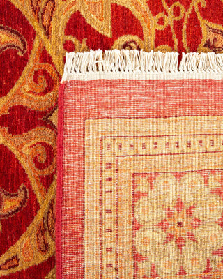 Traditional Mogul Orange Wool Area Rug 8' 0" x 10' 4" - Solo Rugs