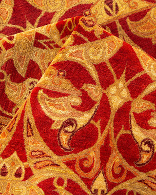 Traditional Mogul Orange Wool Area Rug 8' 0" x 10' 4" - Solo Rugs