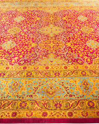 Traditional Mogul Purple Wool Area Rug 8' 4" x 9' 6" - Solo Rugs
