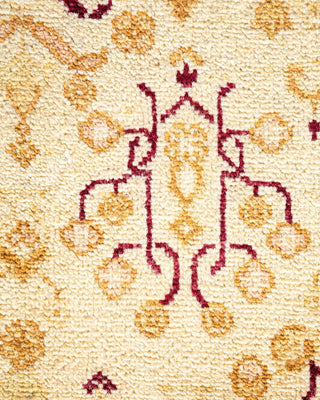 Traditional Mogul Ivory Wool Area Rug 9' 3" x 11' 8" - Solo Rugs