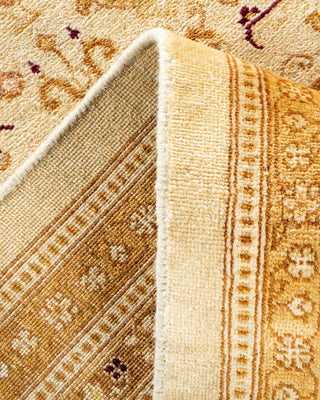 Traditional Mogul Ivory Wool Area Rug 9' 3" x 11' 8" - Solo Rugs