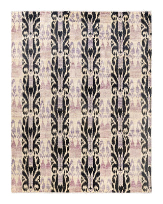 Contemporary Modern Ivory Wool Area Rug 8' 1" x 10' 3" - Solo Rugs
