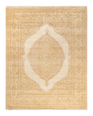 Traditional Mogul Ivory Wool Area Rug 8' 0" x 10' 1" - Solo Rugs