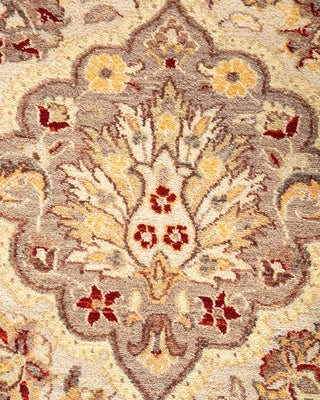 Traditional Mogul Ivory Wool Area Rug 9' 1" x 12' 4" - Solo Rugs