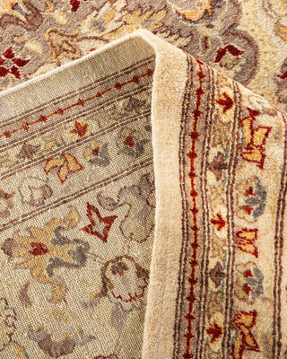 Traditional Mogul Ivory Wool Area Rug 9' 1" x 12' 4" - Solo Rugs