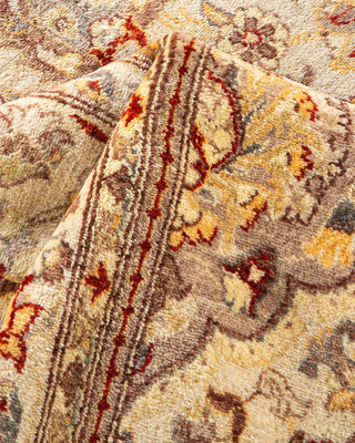 Traditional Mogul Ivory Wool Area Rug 9' 1" x 12' 4" - Solo Rugs