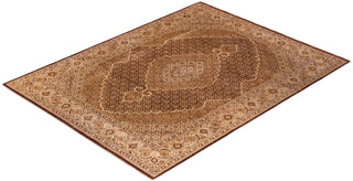Contemporary Eclectic Brown Wool Area Rug 9' 2" x 12' 1" - Solo Rugs
