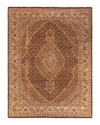 Contemporary Eclectic Brown Wool Area Rug 9' 2" x 12' 1" - Solo Rugs