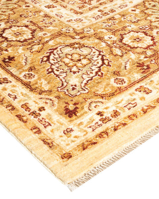 Contemporary Eclectic Ivory Wool Area Rug 9' 2" x 12' 0" - Solo Rugs
