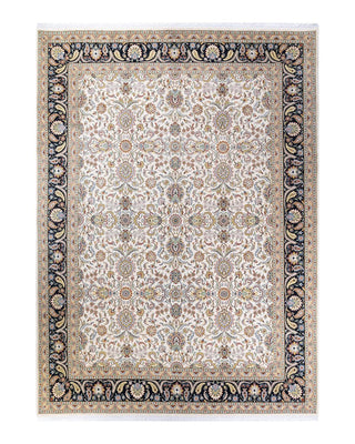 Traditional Mogul Ivory Wool Area Rug 9' 2" x 12' 7" - Solo Rugs