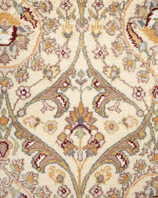Traditional Mogul Ivory Wool Area Rug 9' 2" x 12' 7" - Solo Rugs