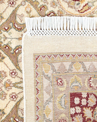 Traditional Mogul Ivory Wool Area Rug 9' 2" x 12' 7" - Solo Rugs