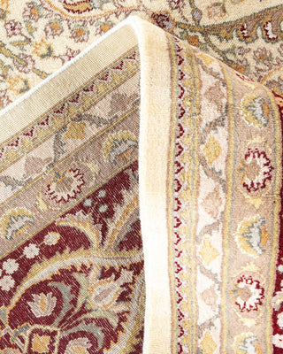 Traditional Mogul Ivory Wool Area Rug 9' 2" x 12' 7" - Solo Rugs