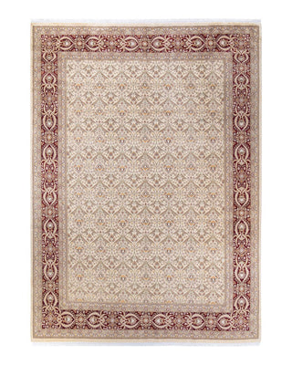 Traditional Mogul Ivory Wool Area Rug 9' 2" x 12' 7" - Solo Rugs