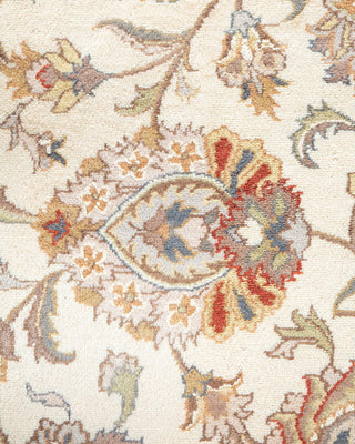 Traditional Mogul Ivory Wool Area Rug 9' 2" x 12' 5" - Solo Rugs