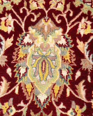 Traditional Mogul Red Wool Area Rug 9' 2" x 12' 7" - Solo Rugs