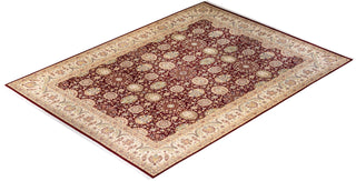 Traditional Mogul Red Wool Area Rug 9' 2" x 12' 7" - Solo Rugs