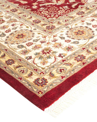 Traditional Mogul Red Wool Area Rug 9' 3" x 11' 10" - Solo Rugs