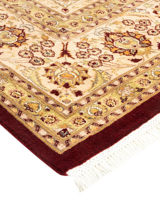 Traditional Mogul Red Wool Area Rug 9' 2" x 12' 7" - Solo Rugs