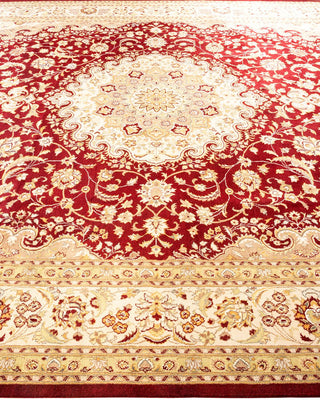 Traditional Mogul Red Wool Area Rug 9' 2" x 12' 7" - Solo Rugs