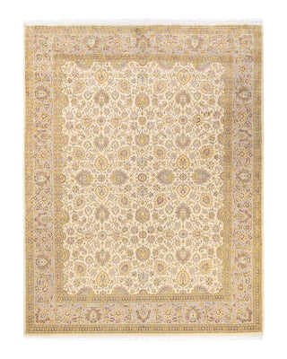 Traditional Mogul Ivory Wool Area Rug 8' 3" x 10' 7" - Solo Rugs