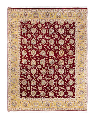 Traditional Mogul Red Wool Area Rug 8' 3" x 10' 6" - Solo Rugs