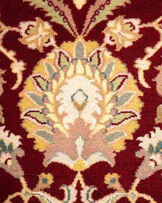 Traditional Mogul Red Wool Area Rug 6' 3" x 9' 3" - Solo Rugs