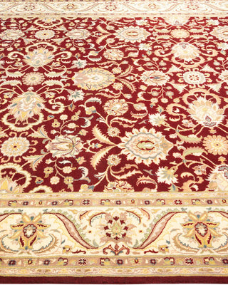 Traditional Mogul Red Wool Area Rug 6' 3" x 9' 3" - Solo Rugs