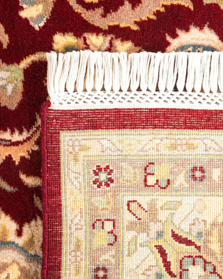 Traditional Mogul Red Wool Area Rug 6' 3" x 9' 3" - Solo Rugs