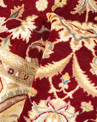 Traditional Mogul Red Wool Area Rug 6' 3" x 9' 3" - Solo Rugs