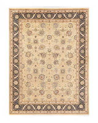 Traditional Mogul Beige Wool Area Rug 8' 1" x 10' 10" - Solo Rugs