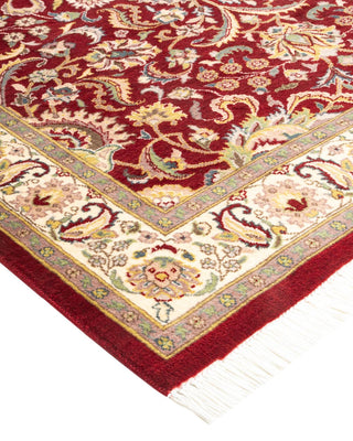 Traditional Mogul Red Wool Area Rug 4' 2" x 6' 7" - Solo Rugs