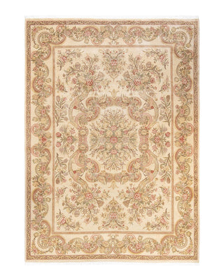 Traditional Mogul Ivory Wool Area Rug 8' 3" x 11' 7" - Solo Rugs