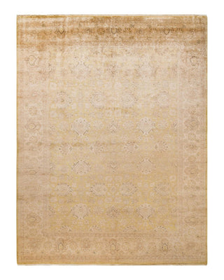 Traditional Mogul Green Wool Area Rug 8' 2" x 10' 6" - Solo Rugs