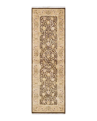 Traditional Mogul Brown Wool Runner 2' 6" x 8' 4" - Solo Rugs